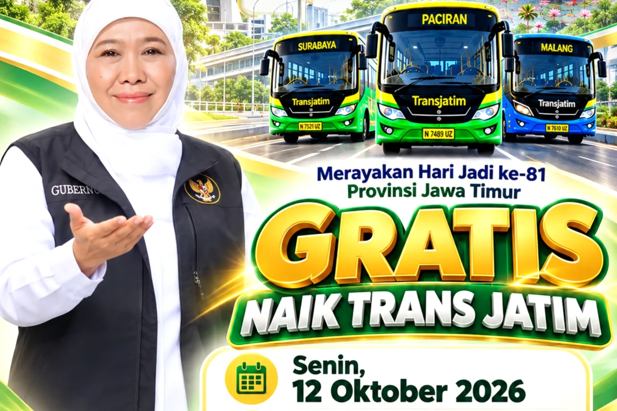 Hari Ini, Seluruh Koridor Trans Jatim Gratis